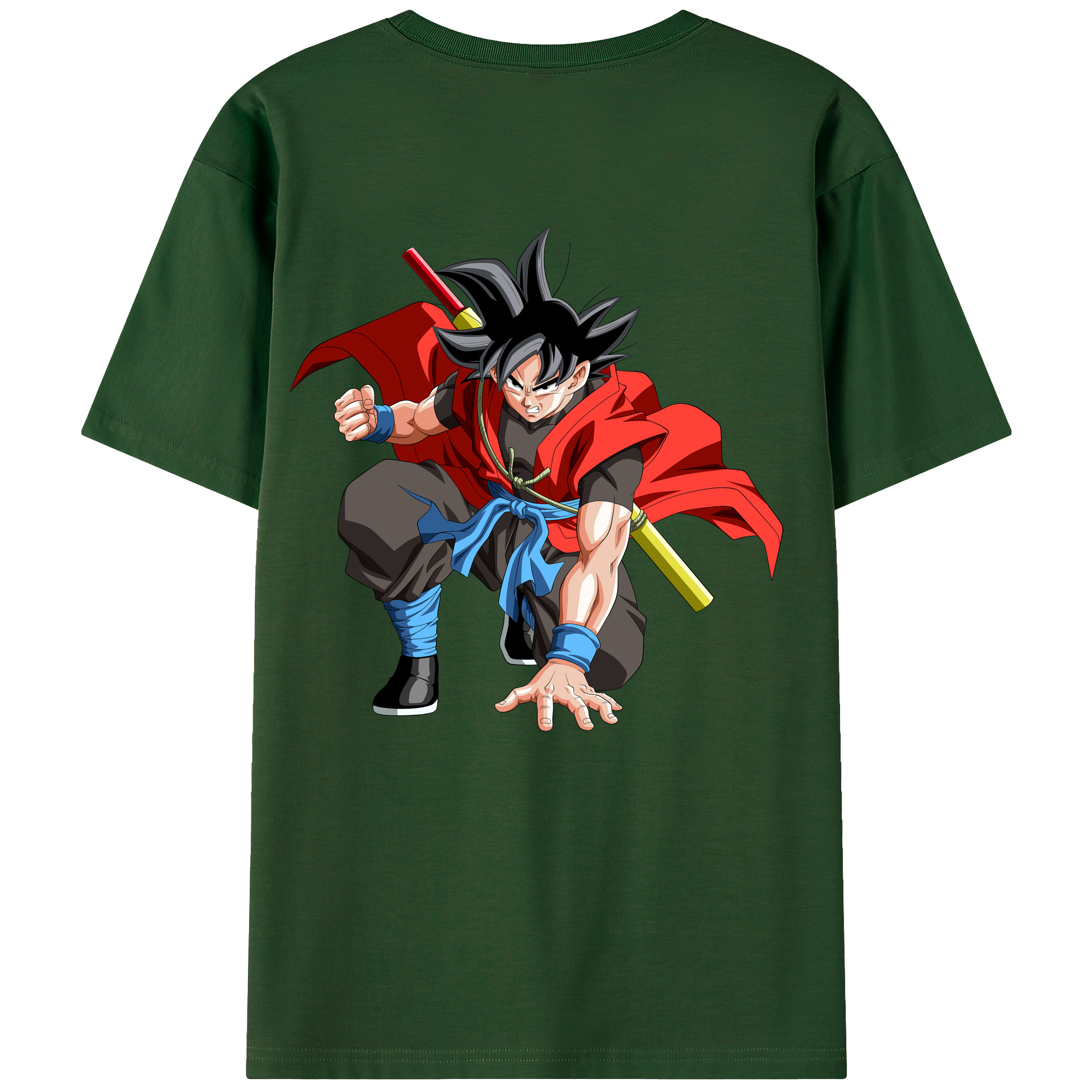 （画像用） ドラゴンボール 孫悟空（そん ごくう）Son Goku カカロット DRAGON BALL Kakarotto 綿100％半袖Tシャツ（背面プリント）
